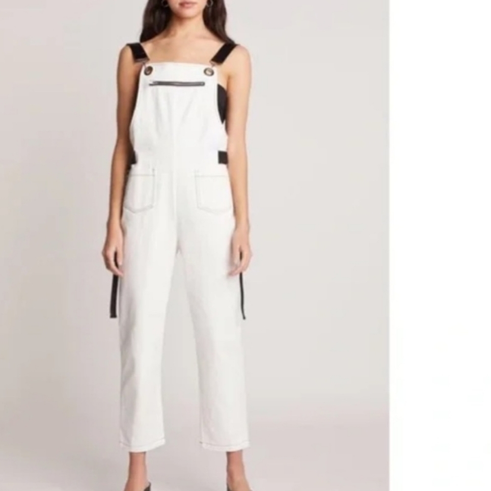 Choosy White and Black Dumbo Overalls Size M